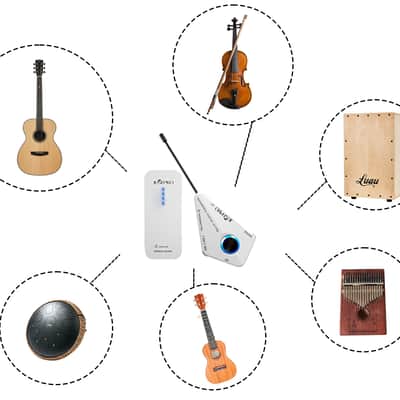 JUSTPRO Instrument pickups Wireless Transmitter Receiver image 2