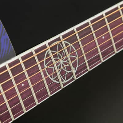 Lindo Swallow V2 Nylon Strings Electro Acoustic Guitar | Dreamcatcher 12th Fret Inlay | Purple Pink Burst | Luminlays image 3