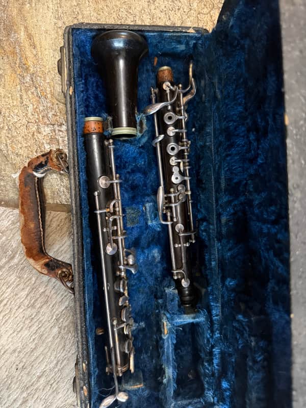 Continental brand wood Oboe with case. Made in USA image 1