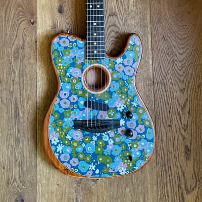 Fender FSR American Acoustasonic Telecaster Blue Flower image 1