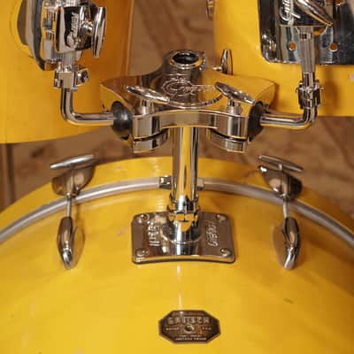 Gretsch 12/13/16/22" Drum Set - 1970s Yellow Lacquer image 5