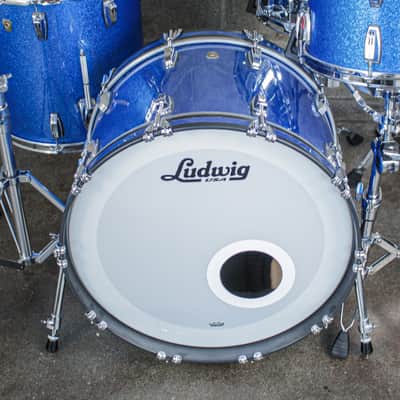 Ludwig Classic Maple Blue Sparkle Fab 3 Piece Kit image 13