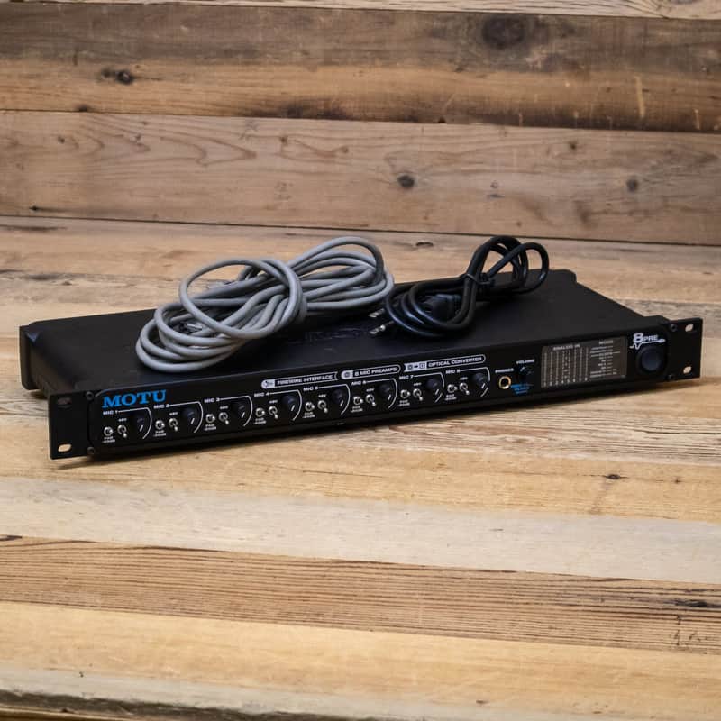 Motu 8Pre (8-Pre) FireWire Audio Interface Eight Mic Preamps ADAT Studio U284093 image 1