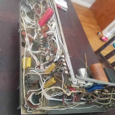 Ampex A-122 Tube Preamp project and case Stereo 1959 Grey Steel image 8