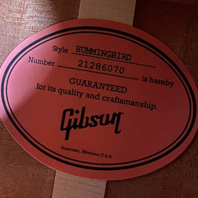 NEW! Gibson Hummingbird Original Heritage Cherry Sunburst 4.3 lbs - Authorized Dealer! G07191 image 5