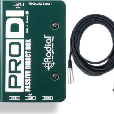Radial Engineering ProDI Passive Instrument Direct Box DI w/ Mic Cable image 4