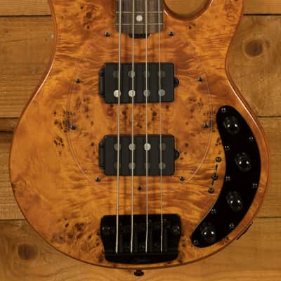 Sterling RAY34HHPB StingRay HH Bass - Burled Amber image 3