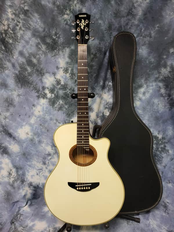 RARE White 1987 First Year Yamaha APX-6 Acoustic Electric Guitar