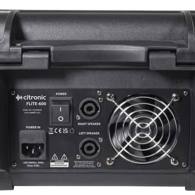 Citronic FLITE-600 Powered Mixer 2 X 300W with 2 UHF Mics + DSP Effects image 3