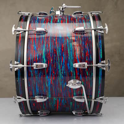 1968 Ludwig 4-Piece Psychedelic Red Drums #59132 image 3