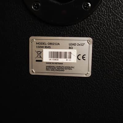 Marshall Origin ORI212A 2x12 Slanted Vertical Cabinet image 7