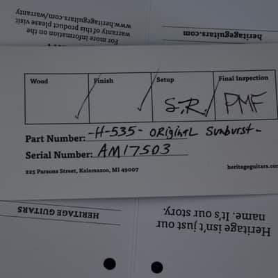 Heritage H-535 Standard, 2022, OHSC & Paperwork, Great condition image 3