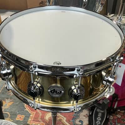 DW Collectors Series 5.5x14 Bell Brass Snare Drum - Polished Brass image 8