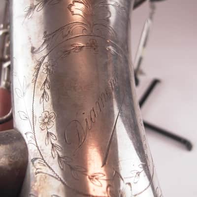 Seltenes Vintage Diamond Eb Altsaxophon Sax Alt Polster neu rare alto sax new pads versilbert image 3