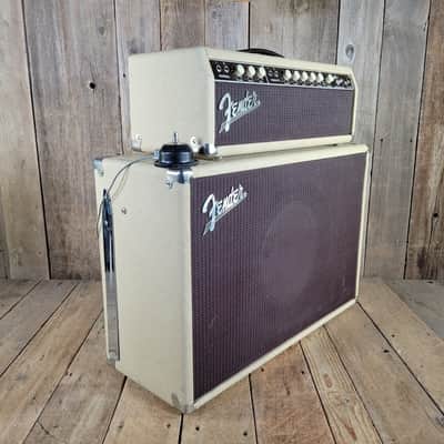 Fender  Bandmaster 6G7 1961 Vintage Amp w/ Tone Ring Cab - White image 3