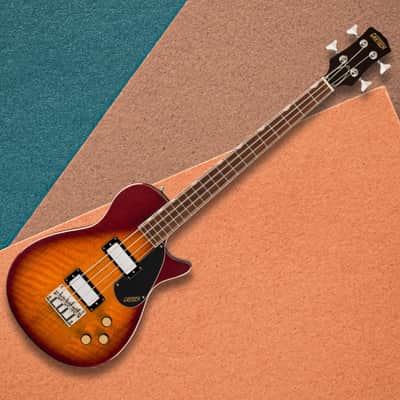 Gretsch Streamliner Jet Club Single-Cut 4-String Right-Handed Bass Guitar with Nato Body and Laurel Fingerboard (Havana Burst) image 5