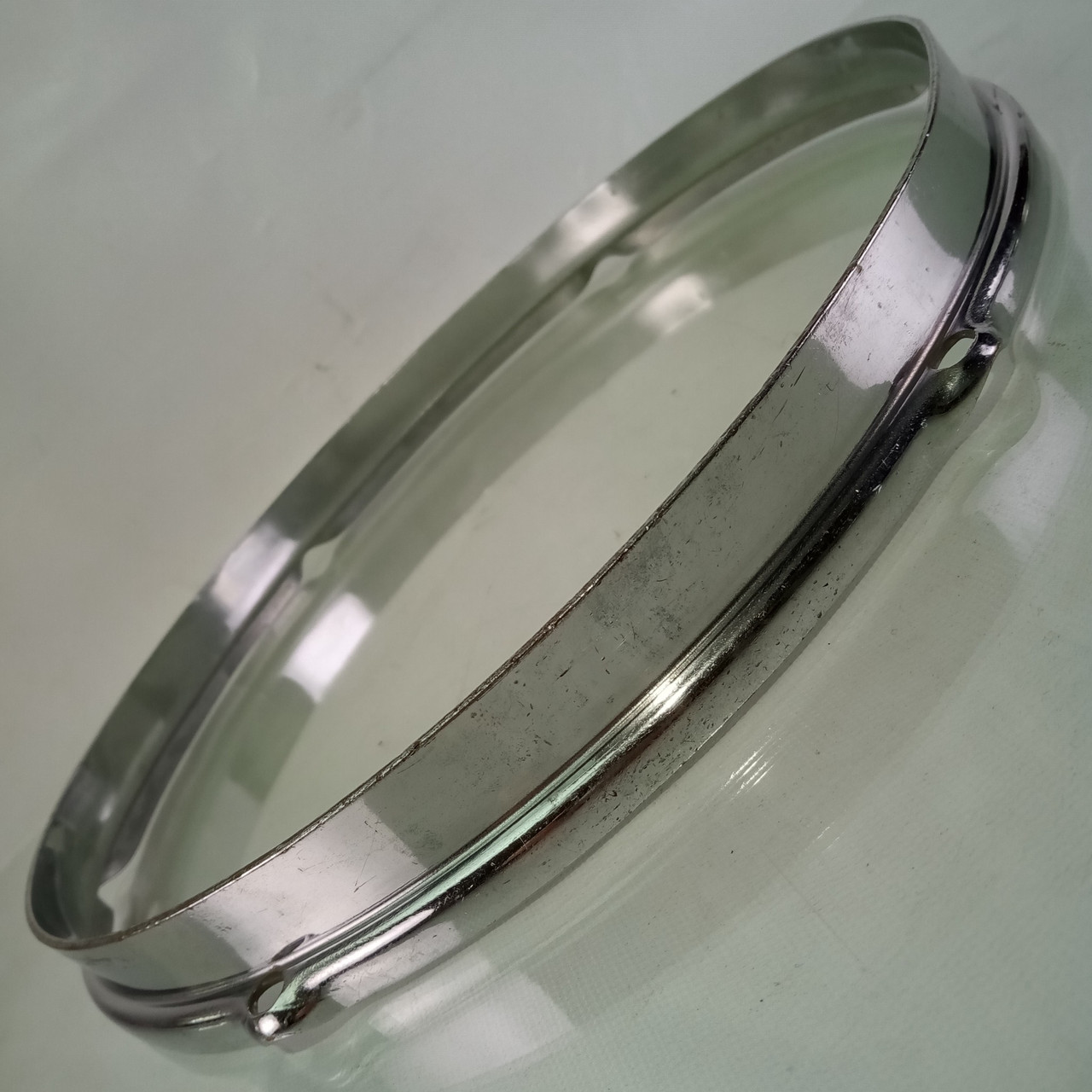 Slingerland12"COB Tom Drum Rim/Hoop Stick-Chopper Double-Flange Radio King BRASS — main photograph