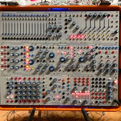 Buchla Tiptop 200t series with BPNYC ZERO Halliburton Eurorack Modular Travel Case 9U #3 ORANGE image 2