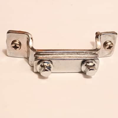 YAMAHA VINTAGE SNARE DRUM BUTT PLATE W/MOUNT SCREWS - CHROME - FREE SHIP TO C-USA! image 2