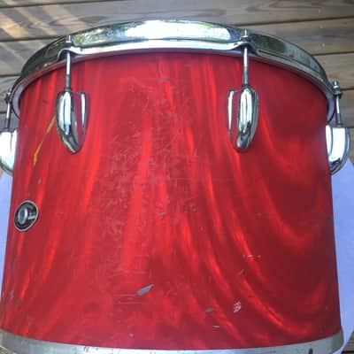 Slingerland Marching Tom 1970's - Red Flame 10 x 14 image 2