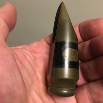 VINTAGE CONN STANDARD STEELAY 5 TIP RARE ALTO USA SAXOPHONE MOUTHPIECE NEAR MINT FINE HARD RUBBER OVERALL NICEST I'VE SEEN CAP AND LIG FREE SHIP image 17