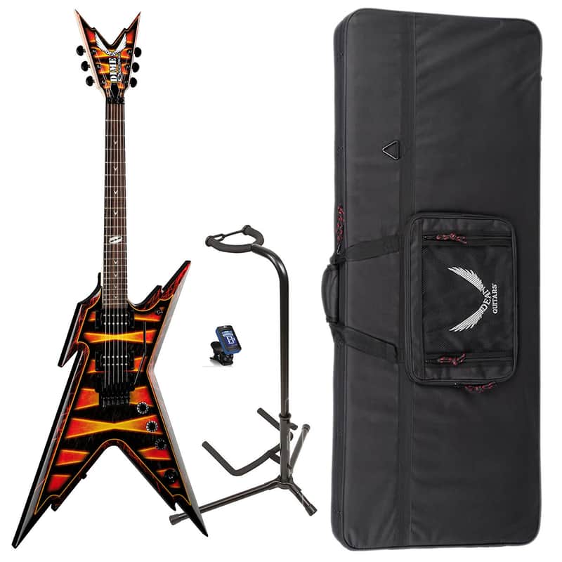 Dean Razorback DB Floyd Bumblebee Firefly 6-String Guitar Package image 1