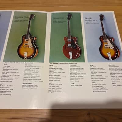 Vintage 1972 Gretsch Hollow and Solidbody Electric Guitar Catalog! Rare, Original Case Candy, Paperwork! image 3