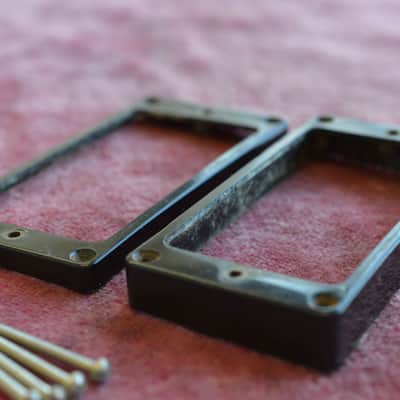 Vintage 1950's Gibson M-69 PAF Ring set w/ Screws & Springs FLAT BOTTOM Les Paul SG Custom Flying V image 4
