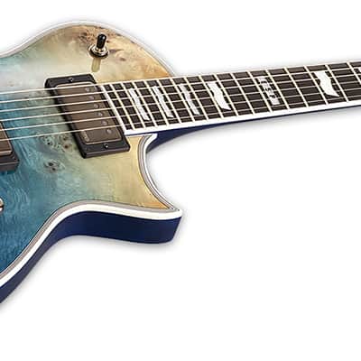 ESP E-II Eclipse Blue Natural Fade BM Burled Maple Electric Guitar + Hard Case B-Stock Made in Japan image 3