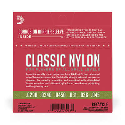D'addario - EJ27N 1/2 Student Nylon Fractional Classical Guitar Strings, Normal Tension image 2