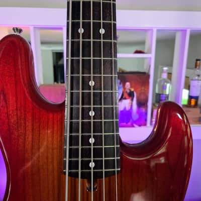 Alleva Coppolo LG5 Standard in Cherry Burst Stain: Flame Maple Neck, Black Headstock & AC In-House 60s Pickups image 4