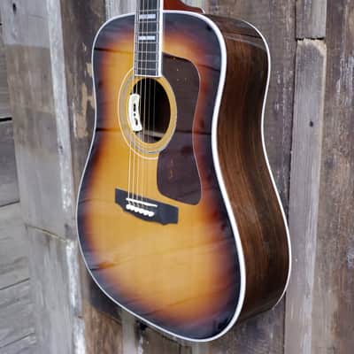 Guild USA D-55E Dreadnought - Antique Burst w/ Humidified Hard Case NAMM Display Guitar image 4