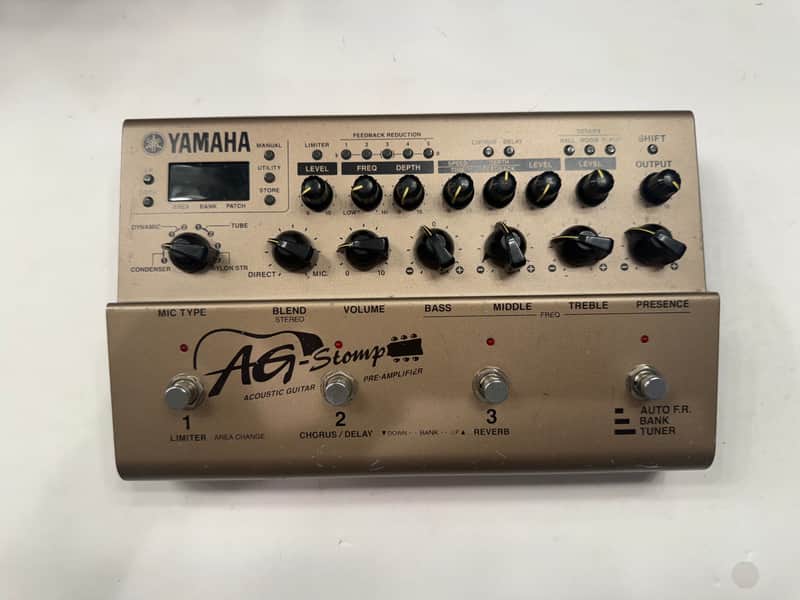 Yamaha AG Stomp Acoustic Guitar Preamp Multi Effects Processor Pedal + PSU image 1