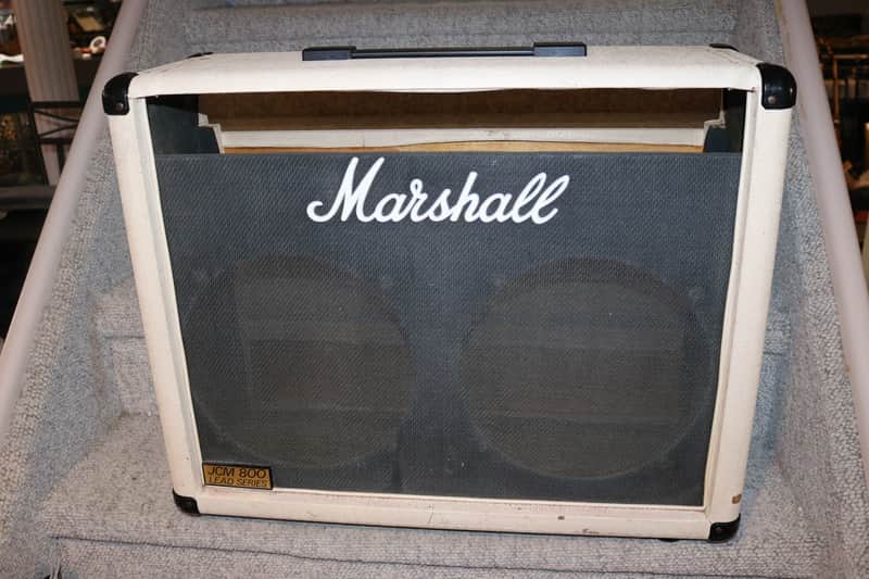 Vintage Early 1980s Marshall JCM800 2x12 Combo Cabinet - White - No Tariffs image 1