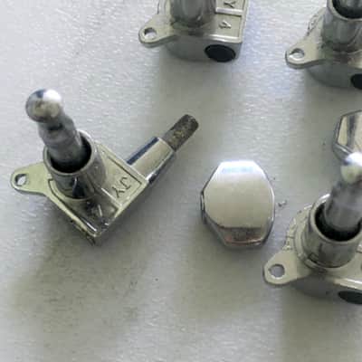 4 Schaller Style Bolt On Electric Guitar Sealed Gear Tuners In-line Headstock image 6