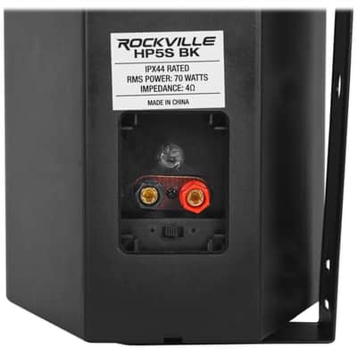 (2) Rockville HP5S BK Black 5.25" Outdoor/Indoor Swivel Wall Mount Home Speakers image 5
