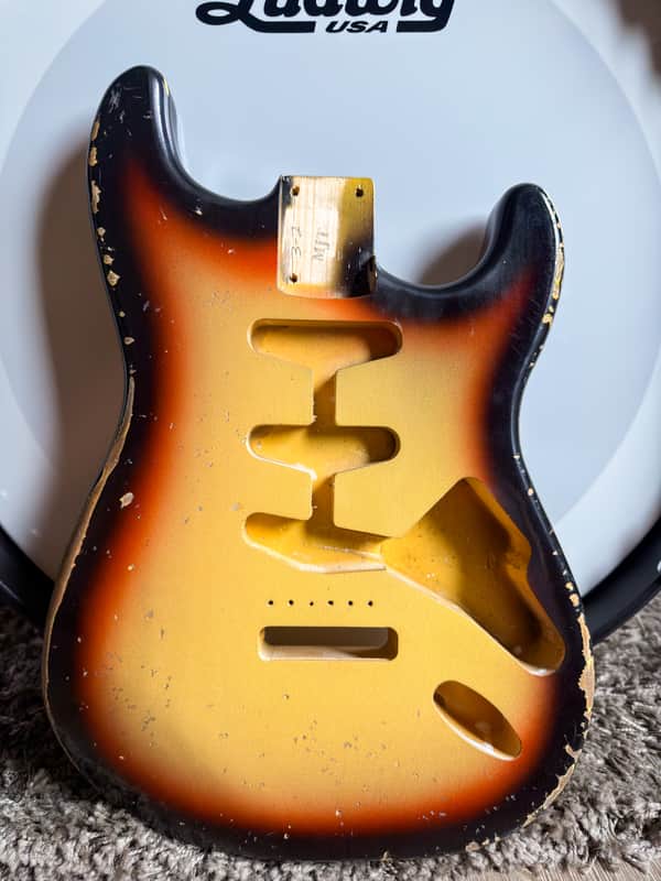 MJT Stratocaster body Aged 3 tone sunburst image 1