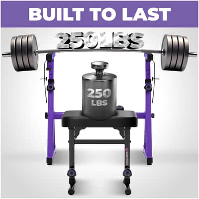 Liquid Stands Piano Keyboard Stand & Bench Set for 54-88 Key Electric Pianos (Purple) image 3