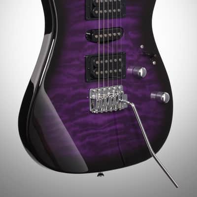 Ibanez GRX70QA Electric Guitar, Transparent Violet Sunburst image 3