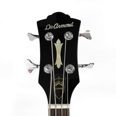 Used DeArmond By Guild Starfire Semi-Hollow Body Bass in Sunburst image 5