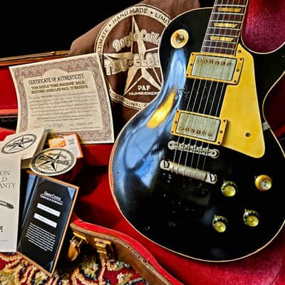 Gibson Custom Shop Les Paul ‘57 Tom Doyle "TIME MACHINE" #109 ~ R7/57 Black Goldtop “SUPER PREMIUM” - Historic Aged w/Doyle Coils TRU-CLONES ‘59 PAFs image 4