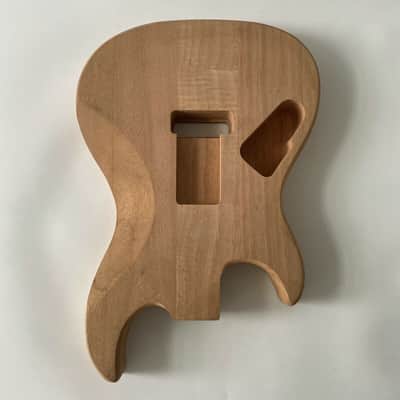 HSH Unfinished Mahogany Wood Guitar Body with Tiger Maple image 4