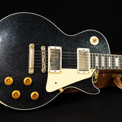 Gibson 1957 Les Paul Standard Murphy Lab Light Aged - Black Sparkle Top / Natural Back image 19