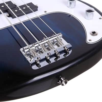 Glarry GP Blue 4 String Electric Bass Guitar image 16