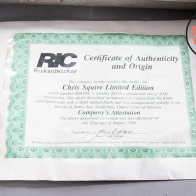 1991 Rickenbacker 4001CS Chris Squire Signature Bass #204/1000 – COA & OHSC image 8