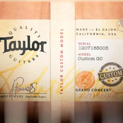 Taylor Custom Grand Concert Nylon #12941 Sinker Redwood/Figured Ironbark Acoustic/Electric Guitar with Hardshell Case image 14
