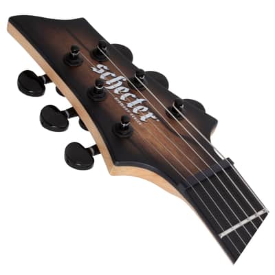 Schecter C-1 Pale Moon LH Guitar - Natural Satin w/Black Burst - Open Box image 4