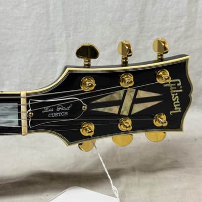 Gibson USA Custom Shop Les Paul Custom Guitar with COA + Case - Ebony / Black image 8