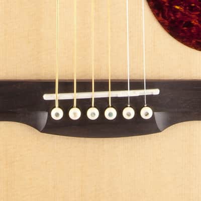 Jasmine JD37CE-NAT Dreadnought Venetian Style Cutaway Solid Spruce Top 6-String Acoustic-Electric Guitar image 6