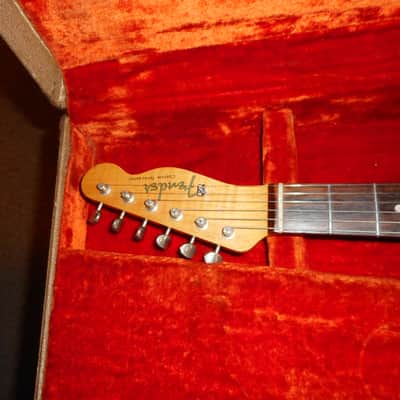 fender Custom Telecaster 1961  (rare)- Sunburst (refin), replaced neck, Super Rare Blonde Fender case!! image 6